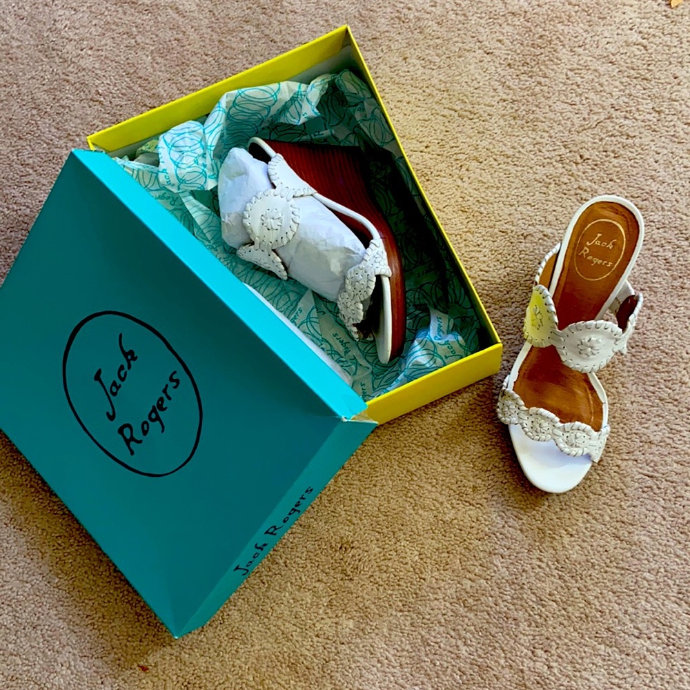 Jack Rogers wedge sandals gently used size 7M